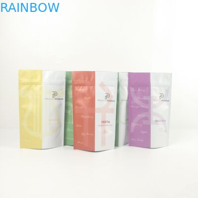 Mylar Paper Stand Up Pouch Zipper Gravure Printing Plastic Package Bag With Logos