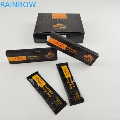 Wholesale Custom Black Color Packaging 22g Sachet Weight Sweet Honey Box For Vitamax Energy Honey