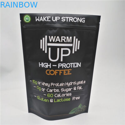 Plastic Custom Mylar Bags Coffee Stand Up Pouch For Food Packaging