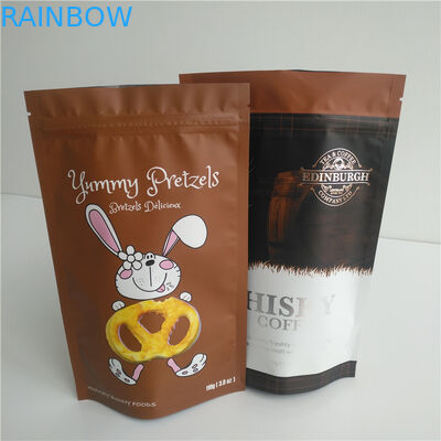 Plastic Custom Mylar Bags Coffee Stand Up Pouch For Food Packaging