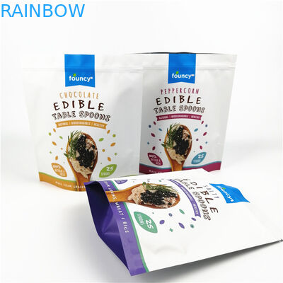 Coffee CBD Stand Up Mylar Bags 3.5g Plastic PE 50 - 200microns Thickness