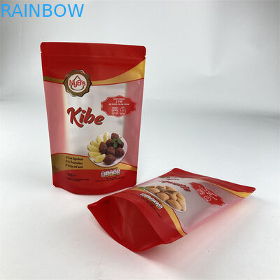 Custom Food Edible Stand Up Pouch Nuts Cashew Peanut Packaging Clear Zip Lock Pouch
