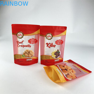 Custom Food Edible Stand Up Pouch Nuts Cashew Peanut Packaging Clear Zip Lock Pouch