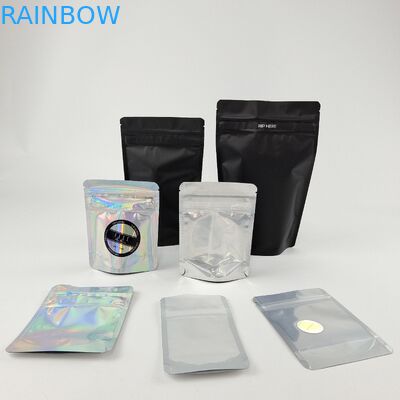 Resealable Childproof Ziplock Packaging Bags Clear Front Foil Back Edible For Food