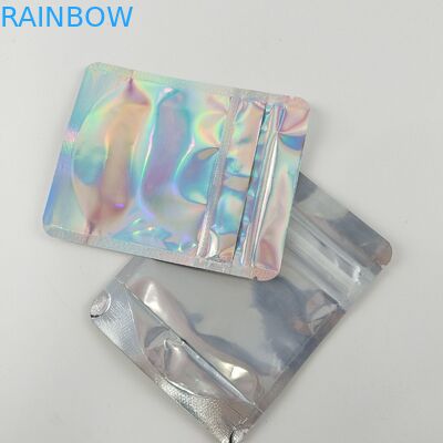 Resealable Childproof Ziplock Packaging Bags Clear Front Foil Back Edible For Food