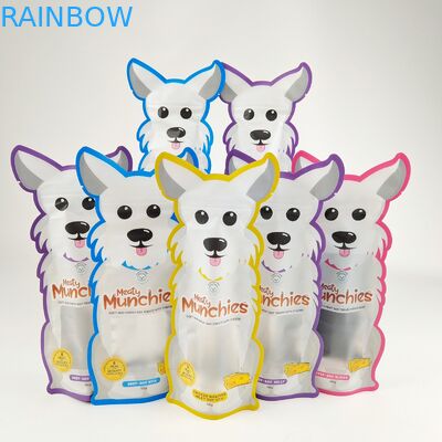 Childproof Ziplock Mylar Stand Up Bags 3.5g Special Die Cut 50 - 200microns Thickness