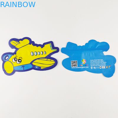 Special Shaped Custom Printed Mylar Bags Die Cut Irregular Pouch With Zipper