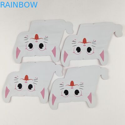 Plastic Shaped Ziplock Mylar Bags Childproof Digital Print Irregular Foil Packaging Bags