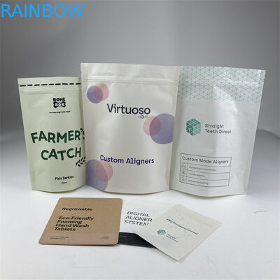 Teeth Clear Aligners Mylar Packaging Bags MOPP Kraft Paper PE One Side Transparent