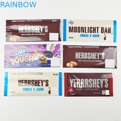Chocolate Bar Food Packaging Bags Foil Food Mylar Bag For Candy CBD Packing
