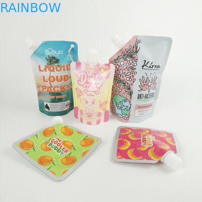 Custom Shampoo Spout Pouch Packaging Cosmetic Spouted Liquid Stand Up Pouches
