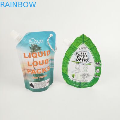 Custom Shampoo Spout Pouch Packaging Cosmetic Spouted Liquid Stand Up Pouches