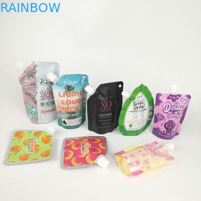 Custom Shampoo Spout Pouch Packaging Cosmetic Spouted Liquid Stand Up Pouches