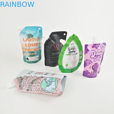 Flexible Plastic Spout Pouch Liquid Doypack For Tomato Sauce / Cosmetic