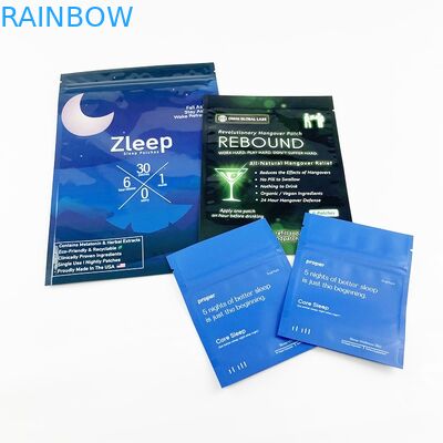 Biodegradable Foil Kraft Paper Empty Sachet Bags Cosmetic Samples Three Side Sealed Bag