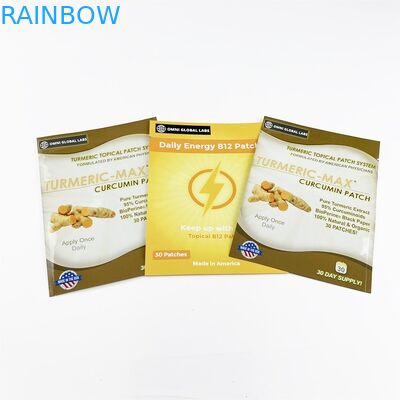 Biodegradable Foil Kraft Paper Empty Sachet Bags Cosmetic Samples Three Side Sealed Bag