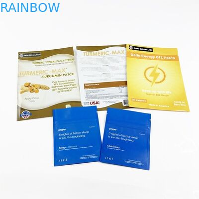 Biodegradable Foil Kraft Paper Empty Sachet Bags Cosmetic Samples Three Side Sealed Bag