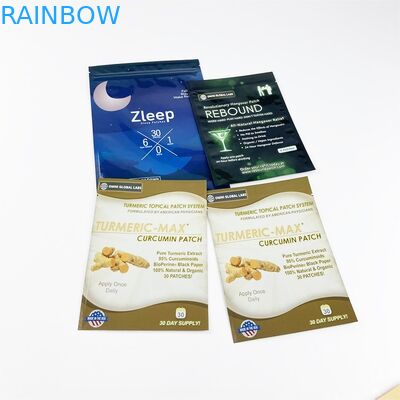 Biodegradable Foil Kraft Paper Empty Sachet Bags Cosmetic Samples Three Side Sealed Bag