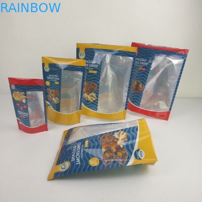 Glossy Smell Proof Packaging Bags Snack Dried Food Mylar Ziplock Stand Up Bags