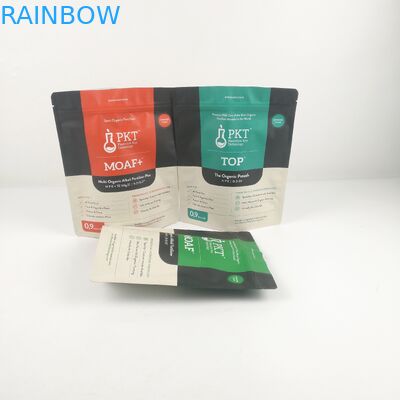 Stand Up Aluminum Packaging Bags Snacks Tobacco Spice Resealable Ziplock Bags