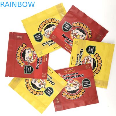 Transparent Custom Printed Mylar Bags Smell Proof Pouch 3.5g Edible Ziplock Foil Bags