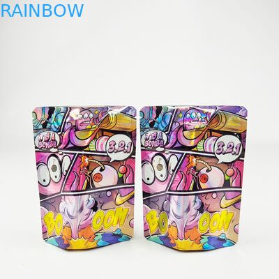 3.5g 7g 14g 28g Food Mylar Bags Customized Cangy Gummies Stand Up Ziplock Bags