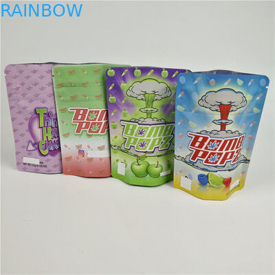 3.5g 7g 14g 28g Food Mylar Bags Customized Cangy Gummies Stand Up Ziplock Bags