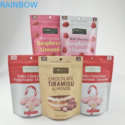 3.5g Edible Food Packaging Bag Mylar Stand Up Pouches With Zipper Window