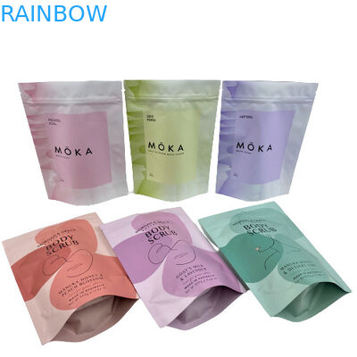 Zipper Mylar Stand Up Pouches Gravnre Printing For Body Scrub Bath Salt