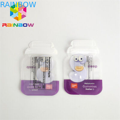 Custom Printed Die Cut Mylar Bags 3.5g Holographic Hologram Ziplock Special Shaped Bag