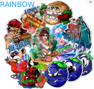 Soft Touch Edible Food Packaging Bag 3.5g Cookie Special Shape Die Cut Mylar Bags