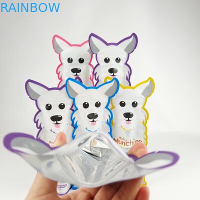 Hologram Printed Irregular Shaped Die Cut Mylar Bags 3.5g - 28g Childproof Smell Proof Bag