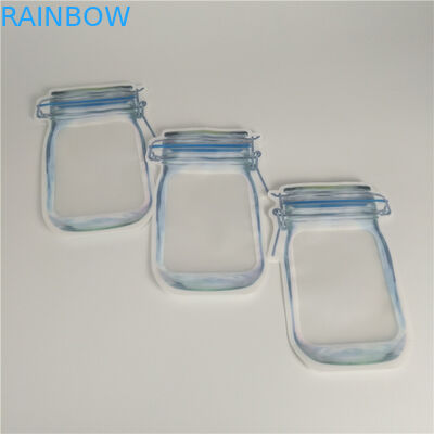 Custom Shape Die Cut Mylar Bag 3.5g Holographic Smell Proof Bag With Ziplock