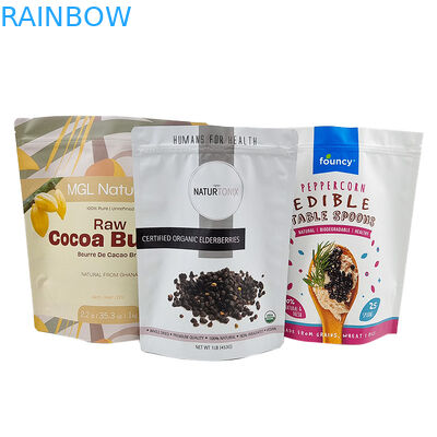 Customized Edible Packaging Stand Up Pouch Bag With Zipper Smell Proof