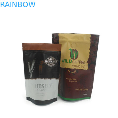 Coffee Tea Packaging White Frosted Ziplock Bag Smell Proof With Your Logo