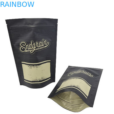 Coffee Tea Packaging White Frosted Ziplock Bag Smell Proof With Your Logo