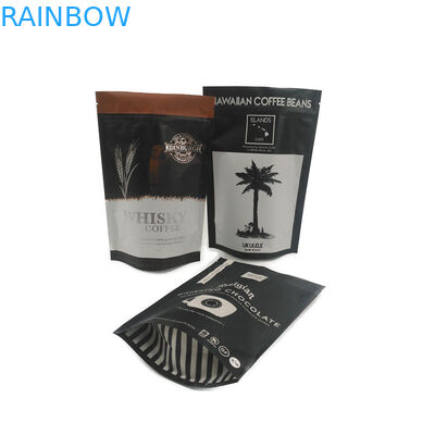 Coffee Tea Packaging White Frosted Ziplock Bag Smell Proof With Your Logo