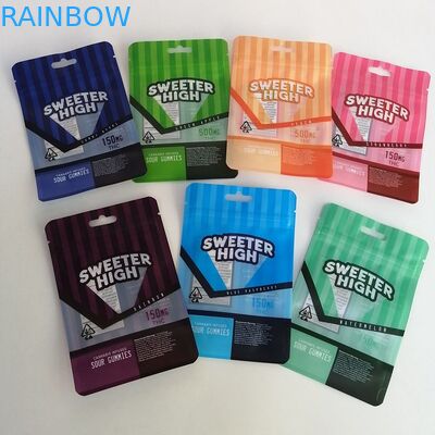 Plastic Foil Herbal Incense Packaging Mylar Bag Stand Up Pouch Cannabis Flower