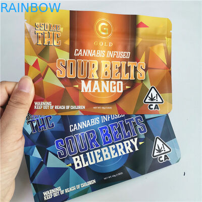 CBD Weed Marijuana Packaging Bag 420 Digital Printing Doypack Die Cut Herbal Incense