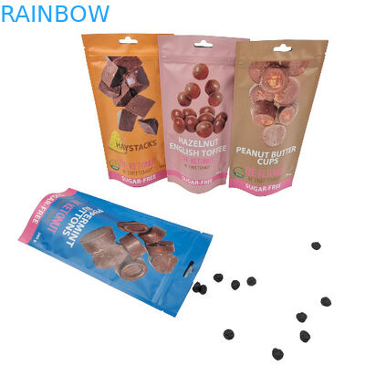 14G 28G Candy Edible Cookie Mylar Bags Plastic Sealed Matte Child Resistant Stand Up