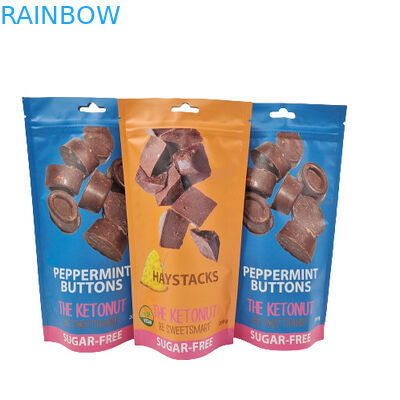 3.5g Candy CMYK Food Plastic Bag Smell Proof Stand Up Pouch Aluminum With Zipper