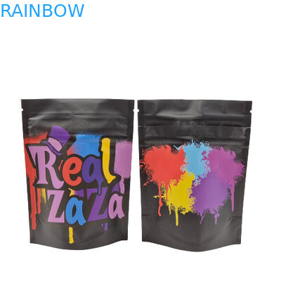 Smell Proof CMYK Ziplock Snack Bag Pouch Mylar For 3.5g Packages 200 Microms