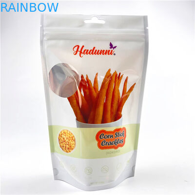 Custom Printed Resealed Mylar Bags For Banana Chips Snack Stand Up Zipper