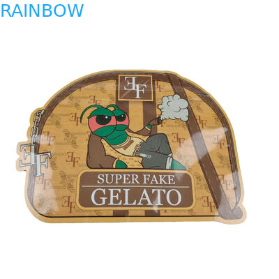 Custom Printed Shape Die Cut Mylar Bags 1g 3.5g 7g 14g 28g For Edible Cookie Candy