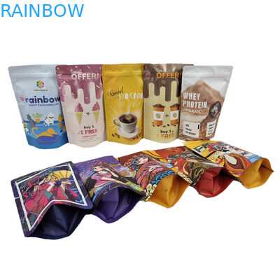 Edible Plastic Packaging  Aluminum Foil  Zipper Stand Up Bags For Snack Cookie Protein Powder