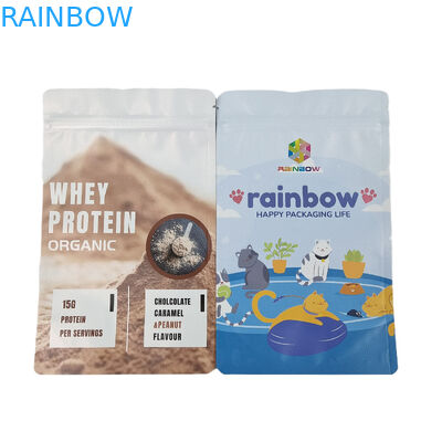 Edible Plastic Packaging  Aluminum Foil  Zipper Stand Up Bags For Snack Cookie Protein Powder