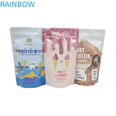 Food Packaging With Zipper Edible 250g Coffee Bar Wrapper Resealable Stand Up Pouch