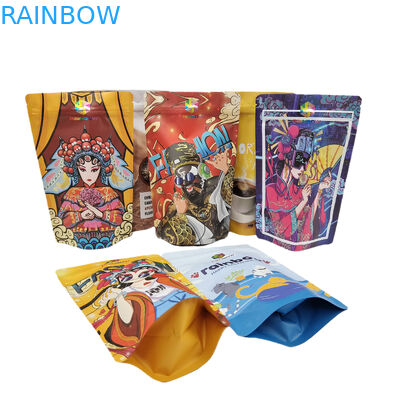 Food Packaging With Zipper Edible 250g Coffee Bar Wrapper Resealable Stand Up Pouch