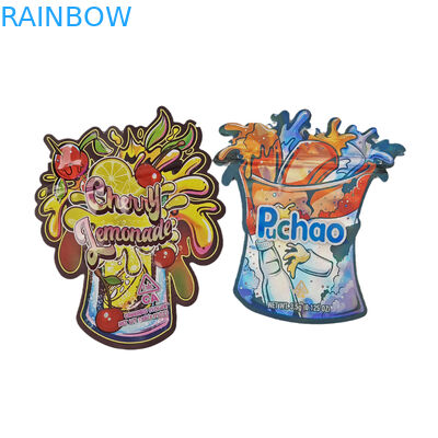 3.5g 7g 14g Child Proof Matte Soft Touch Special Shape Packaging Die Cut Mylar Bag