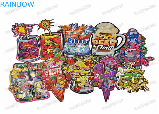 Custom Logo Die Cut Ziplock Bags Small 3.5g Food Grade Packaging Smell Proof Zipper